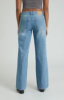 PacSun Medium Indigo Double Button Low Rise Baggy Jeans