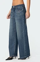 Edikted Davis Grommet Low Rise Jeans