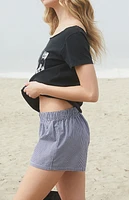 John Galt Black & White Gingham Keira Boxer Shorts