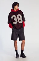 Pacsun Black Baggy Denim Carpenter Shorts