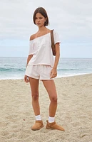 John Galt Pink Bonnie 44 Off-The-Shoulder T-Shirt