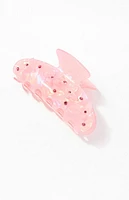 LA Hearts Pink Flower Hair Claw Clip