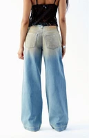 Pacsun Casey Indigo Tinted Mud Wash Low Rise Baggy Jeans