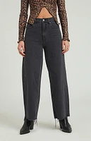 PacSun Nora Black Cropped Wide Leg Jeans