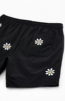 Pacsun Daisy Embroidered 6.5" Swim Trunks