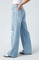 Medium Blue Low Rise Baggy Jeans