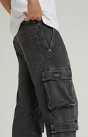 PacSun Black Wash Baggy Cargo Jeans