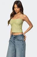 Edikted Galya Textured Halter Top