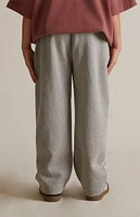 Fear of God Essentials Kids Dark Heather Oatmeal Fleece Relaxed Sweatpants