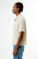 Pacsun Cable Cream Jacquard Camp Shirt