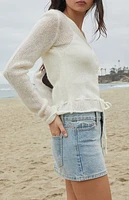 John Galt Light Indigo Malia Denim Mini Skirt