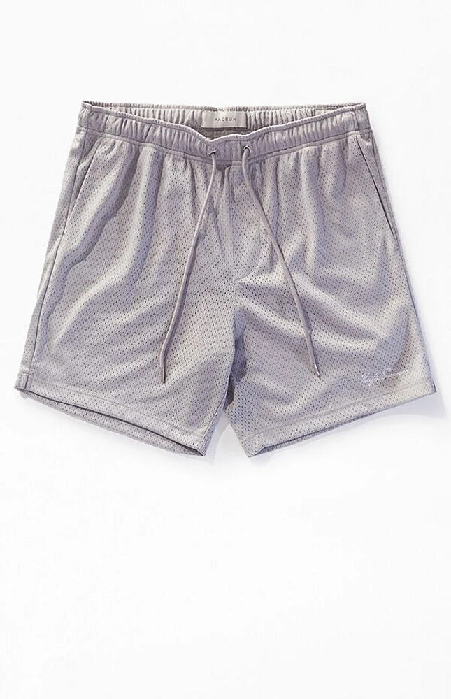 Pacsun Gray Pacific Sunwear Aaron Mesh Volley Shorts