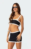 Edikted Sutton Contrast Ribbed Bra Top