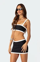 Sutton Contrast Ribbed Bra Top