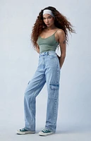 PacSun Light Indigo '90s Boyfriend Cargo Jeans