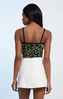 Daisy Street Black & Green Knit Cami Top