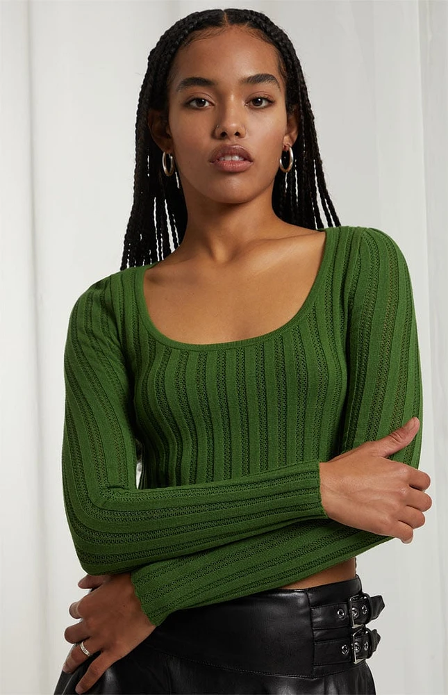 Beverly and Beck Gabriella Scoop Neck Sweater