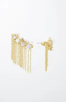 Ettika Crystal & Pearl Three-In-One Ear Crawlers
