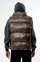 Pacsun Brown Puffer Vest