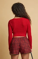 Beverly and Beck Red Plaid Boxer Shorts