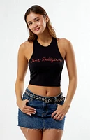 True Religion Crystal Cropped Tank Top