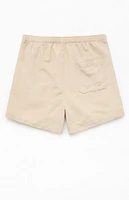 PacSun Baggy Oatmeal 4.5" Swim Trunks