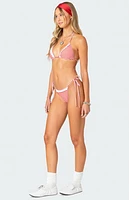Edikted Zora Striped Triangle Bikini Top