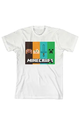 Kids Minecraft Flat Panel T-Shirt