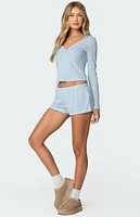 Edikted Keely Pointelle Shorts