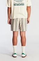 Pacsun Green Striped Textured Volley Shorts