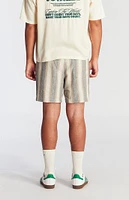 PacSun Green Striped Textured Volley Shorts