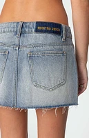 Edikted Brantley Denim Mini Skirt