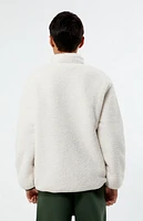 Pacsun Kids Taupe Sherpa Full Zip Shacket