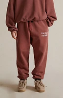 Fear of God Essentials Kids Crimson Heavy Fleece Sweatpants