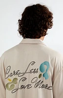 Pacsun Care Less Embroidered Tencel Camp Shirt