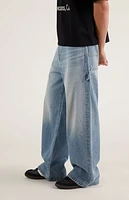Pacsun Blake Extreme Baggy Carpenter Jeans Light Indigo