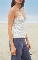 John Galt White & Black Heart Tiffany Tank Top
