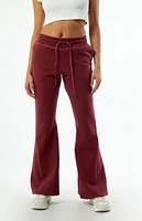 True Religion Joey Mid Rise Big T Flare Sweatpants