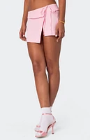 Edikted Selena Asymmetric Wrap Mini Skirt