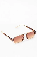 PacSun Tortoiseshell Gold Metal Retro Sunglasses