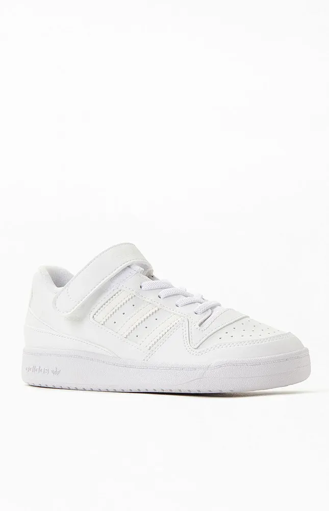 Kids White Forum Low Shoes