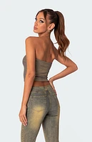 Edikted Spotlight Metallic Tube Top