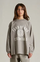 Fear of God Essentials Kids Heather Grey University Long Sleeve T-Shirt