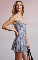 Third Charm Olivia Lace Trim Leopard Mini Dress