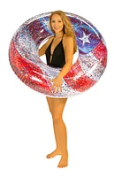 PoolCandy Stars & Stripes Glitter 48" Jumbo Pool Tube