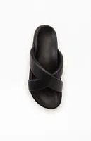 Women's Crisscross Faux Leather Slide Sandals