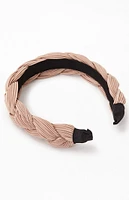 PacSun Beige Braided Satin Headband