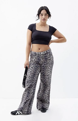 PacSun Casey Leopard Low Rise Baggy Jeans