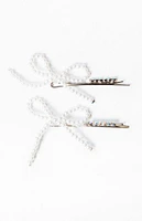 PacSun 2 Pack Pearl Bow Hair Pins