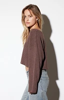 Est. PAC 1980 Flowy Waffle Knit Long Sleeve Top